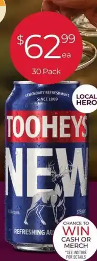 Porters Tooheys New Block Cans offer