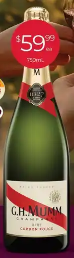 Porters Mumm Cordon Rouge Champagne NV offer