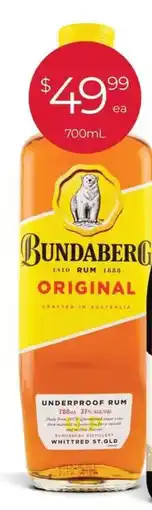 Porters Bundaberg Original Rum offer
