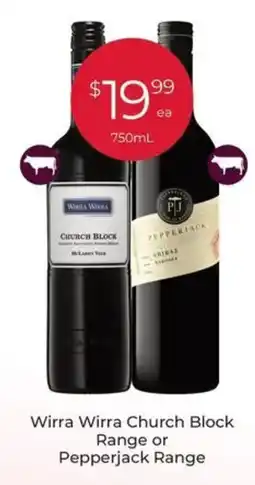 Porters Wirra Wirra Church Block Range or Pepperjack Range offer