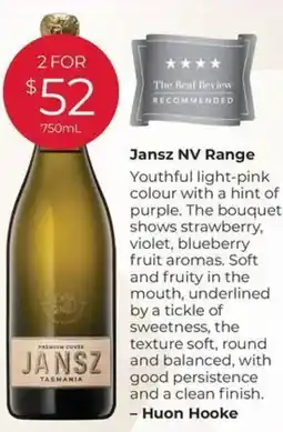 Porters Jansz NV Range offer