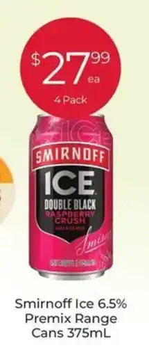 Porters Smirnoff Ice 6.5% Premix Range Cans offer