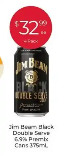 Porters Jim Beam Black Double Serve 6.9% Premix Cans offer
