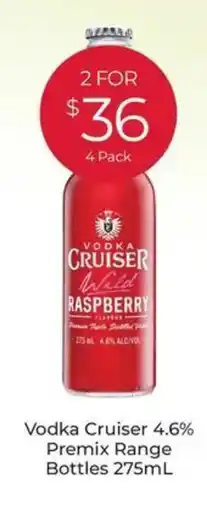 Porters Vodka Cruiser 4.6% Premix Range Bottles offer