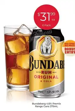 Porters Bundaberg 4.6% Premix Range Cans offer