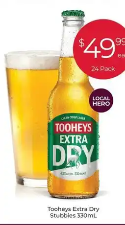 Porters Tooheys Extra Dry Stubbies offer