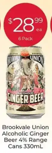 Porters Brookvale Union Alcoholic Ginger Beer 4% Range Cans offer
