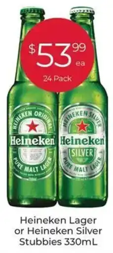 Porters Heineken Lager or Heineken Silver Stubbies offer