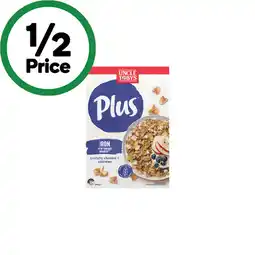 Woolworths Uncle Tobys Plus Cereal offer