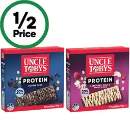 Woolworths Uncle Tobys Protein Muesli Bars offer