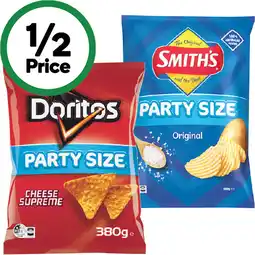 Woolworths Smith’s, Doritos or Red Rock Deli Chips 290-380g offer
