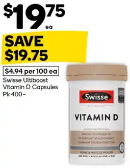 Woolworths Swisse Ultiboost Vitamin D Capsules offer