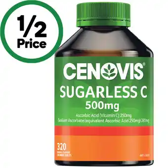 Woolworths Cenovis Sugarless C 500mg Chewable Tablets offer