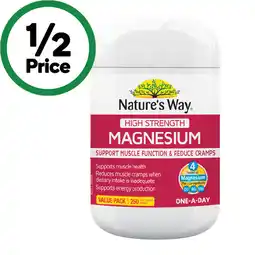 Woolworths Nature’s Way High Strength Magnesium Coated Tablets offer