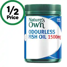 Woolworths Nature’s Own Odourless Fish Oil 1500mg Capsules offer