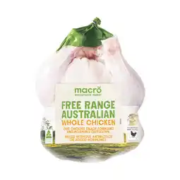 Woolworths Macro Free Range Australian Fresh Whole Plain RSPCA Approved Chicken offer