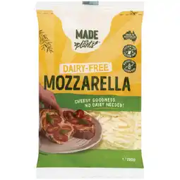 Woolworths Made With Plants Shredded Mozzarella Dairy Free – From the Fridge offer