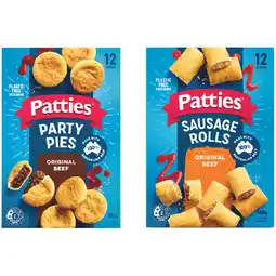 Woolworths Patties Party Pies or Sausage Rolls offer