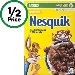Woolworths Nestlé Nesquik Choco Crunchy Cereal offer
