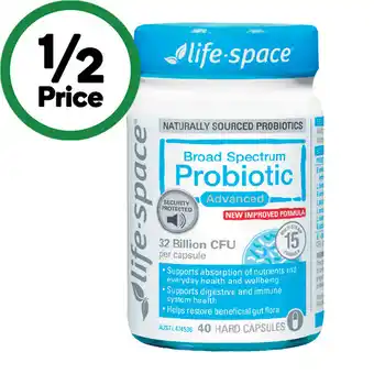 Woolworths Life-Space Broad Spectrum Probiotic Capsules offer