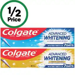 Woolworths Colgate Advanced Whitening Toothpaste offer