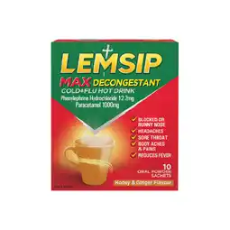 Woolworths Lemsip Max Cold & Flu Hot Drink Sachets offer
