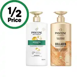 Woolworths Pantene Pro-V Shampoo or Conditioner 800-900ml or Pantene Miracles Shampoo or Conditioner 600-650ml offer