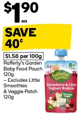 Woolworths Rafferty's Garden Baby Food Pouch offer