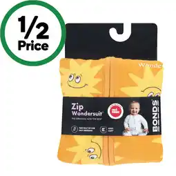 Woolworths Bonds Zip Wondersuit offer