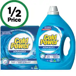 Woolworths Cold Power Laundry Liquid 2 Litre, Powder 2 kg, or Capsules Pk 29 offer