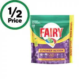 Woolworths Fairy 5 Power Action Dishwasher Tablets offer