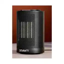 Woolworths 1200W Devanti Electric Fan Heater Black offer