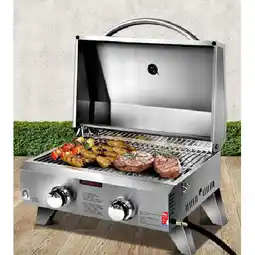 Woolworths 2 Burners Grillz Gas BBQ Grill Portable offer