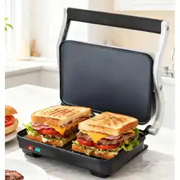 Woolworths Devanti 3 in 1 Sandwich Maker Steak Press Grill 1000W Non-Stick Stainless Steel offer