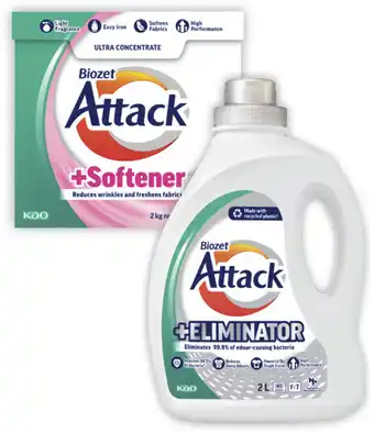 Coles Biozet Attack Plus Laundry Liquid 2 Litre or Powder 2kg offer