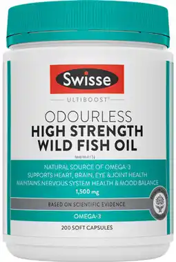 Coles Swisse Ultiboost Odourless High Strength Wild Fish Oil Capsules offer