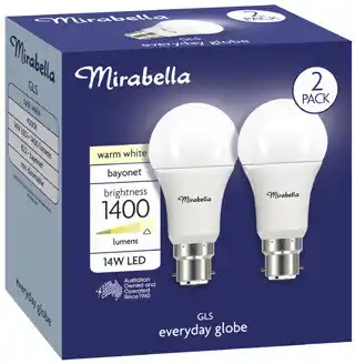 Coles Mirabella 14W GLS LED Light Globes offer