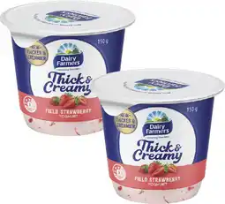 Coles Dairy Farmers Thick & Creamy Yoghurt-150g offer