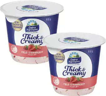 Coles Dairy Farmers Thick & Creamy Yoghurt-150g offer