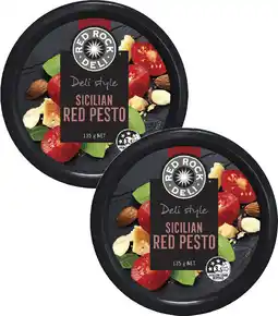 Coles Red Rock Deli Sicilian Red Pesto Dip offer