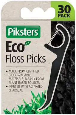 Coles Piksters Eco Charcoal Floss Picks offer