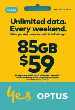 Coles Optus $59 Prepaid SIM Starter Kit offer