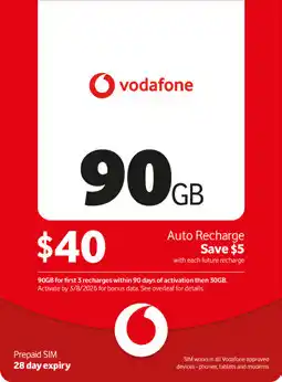 Coles Vodafone $40 Starter Pack offer