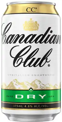 Coles Canadian Club & Dry Cans offer