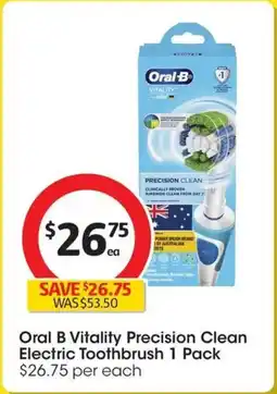 Coles Oral B Vitality Precision Clean Electric Toothbrush offer