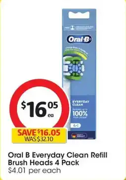 Coles Oral B Everyday Clean Refill Brush Heads offer