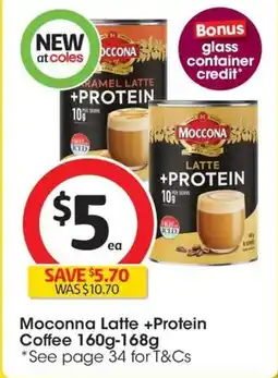 Coles Moconna Latte +Protein Coffee offer