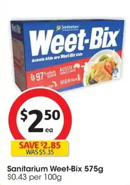 Coles Sanitarium Weet Bix offer