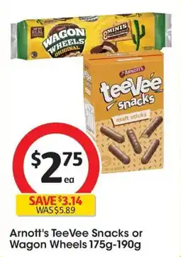 Coles Arnotts TeeVee Snacks or Wagon Wheels offer