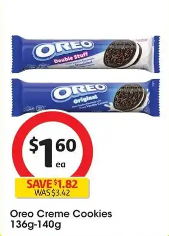 Coles Oreo Creme Cookies offer
